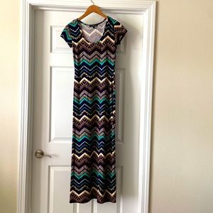 Long Dress. Bright colored.